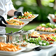 Preparación de varios platos para un catering cocinado por nuestro cocinero privado de Paebella en un evento corporativo de Marbella
